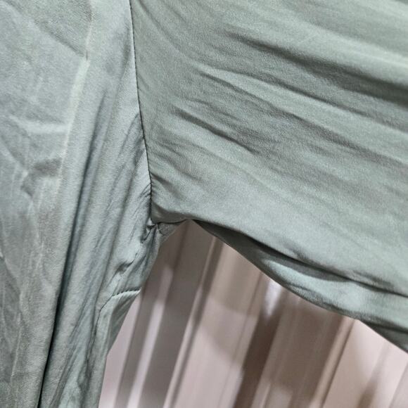 Rachel Rachel Roy Sage Green Button Down Blouse Women’s 1X Long Sleeve Top - Picture 9 of 10
